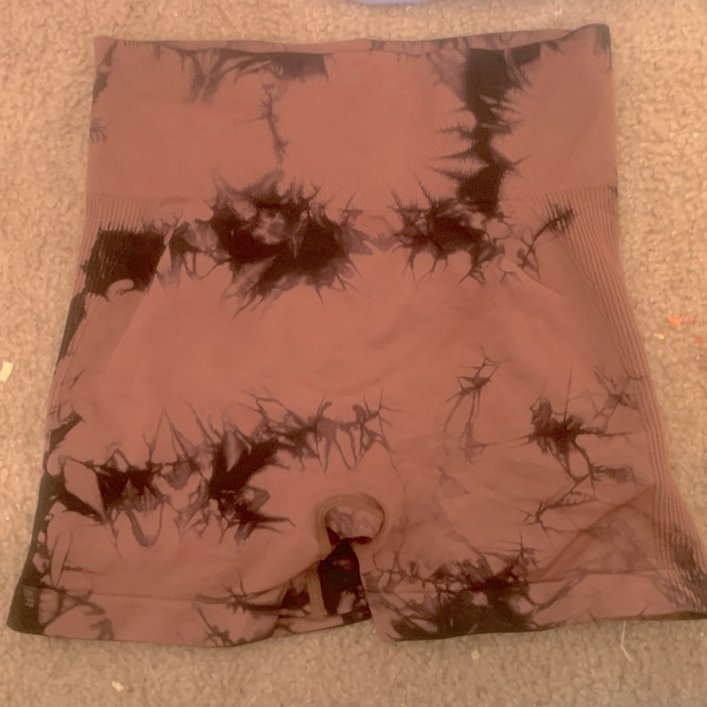 Tie die biker shorts for gym
